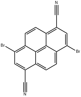 3,8-dibromopyrene-1,6-dicarbonitrile Structure