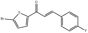 2-Propen-1-one, 1-(5-bromo-2-thienyl)-3-(4-fluorophenyl)-, (2E)- Structure