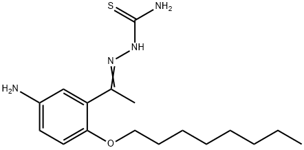 Hydrazinecarbothioamide, 2-[1-[5-amino-2-(octyloxy)phenyl]ethylidene]- 구조식 이미지