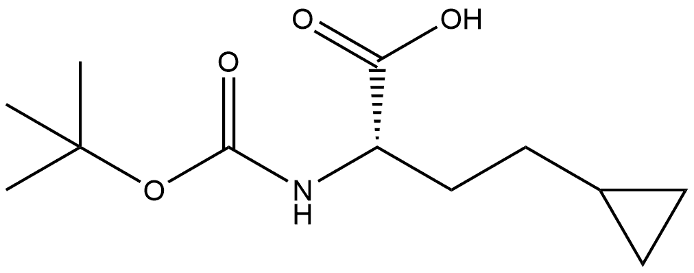 (S)-2-(Boc-amino)-4-cyclopropylbutanoic acid Structure