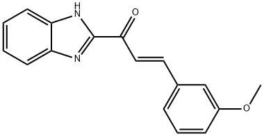 2-Propen-1-one, 1-(1H-benzimidazol-2-yl)-3-(3-methoxyphenyl)-, (2E)- Structure