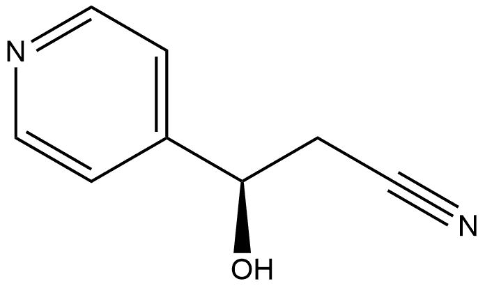 (R)-3-hydroxy-3-(pyridin-4-yl)propanenitrile Structure