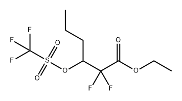 Hexanoic acid, 2,2-difluoro-3-[[(trifluoromethyl)sulfonyl]oxy]-, ethyl ester 구조식 이미지