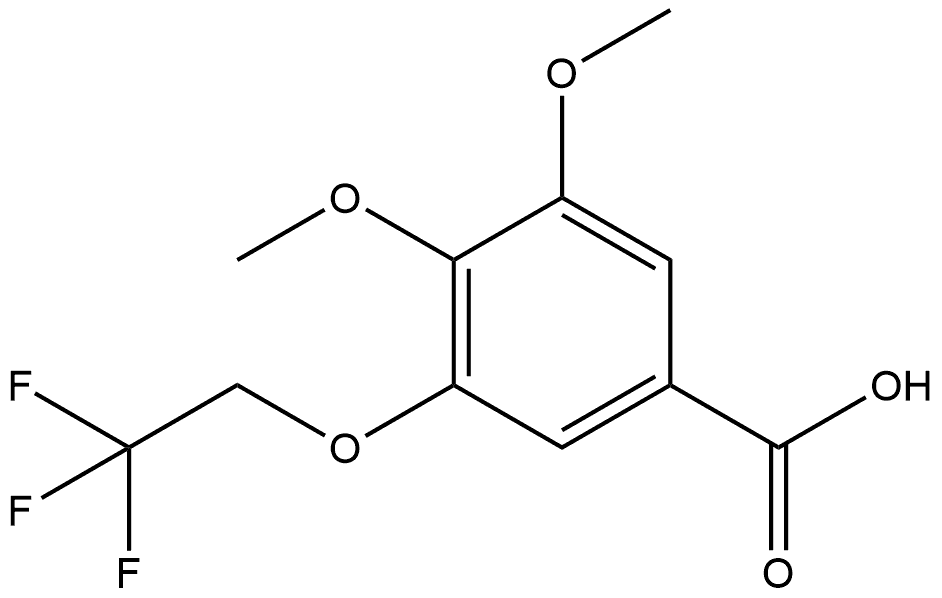 3,4-Dimethoxy-5-(2,2,2-trifluoroethoxy)benzoic acid Structure