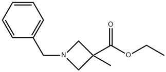 3-Azetidinecarboxylic acid, 3-methyl-1-(phenylmethyl)-, ethyl ester Structure