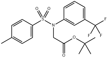 Glycine, N-[(4-methylphenyl)sulfonyl]-N-[3-(trifluoromethyl)phenyl]-, 1,1-dimethylethyl ester Structure