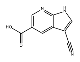 1H-Pyrrolo[2,3-b]pyridine-5-carboxylic acid, 3-cyano- 구조식 이미지