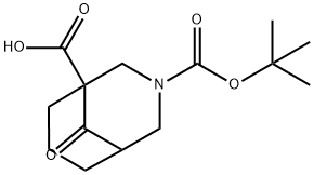 3-tert-butoxycarbonyl-9-oxo-3-azabicyclo[3.3.1]nonane-1-carboxylic acid Structure