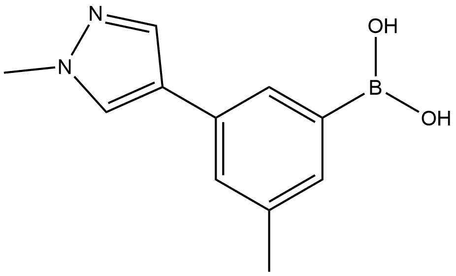 3-Methyl-5-(1-methyl-4-pyrazolyl)phenylboronic Acid Structure