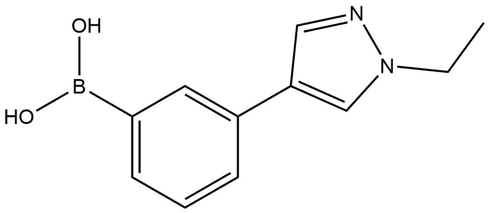 (3-(1-Ethyl-1H-pyrazol-4-yl)phenyl)boronic acid Structure