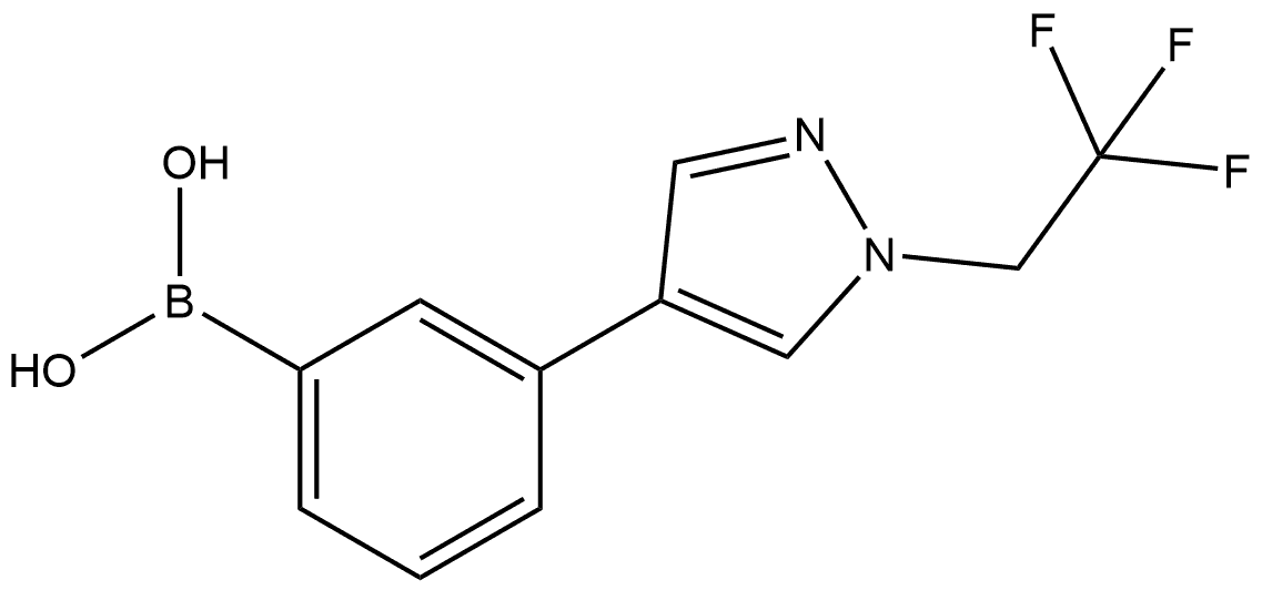 3-[1-(2,2,2-Trifluoroethyl)-4-pyrazolyl]phenylboronic Acid Structure