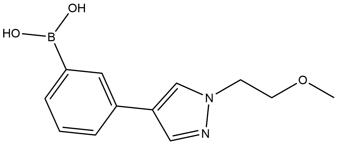 3-[1-(2-Methoxyethyl)-4-pyrazolyl]phenylboronic Acid Structure