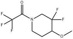 Ethanone, 1-(3,3-difluoro-4-methoxy-1-piperidinyl)-2,2,2-trifluoro- Structure