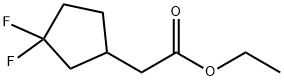 Cyclopentaneacetic acid, 3,3-difluoro-, ethyl ester Structure