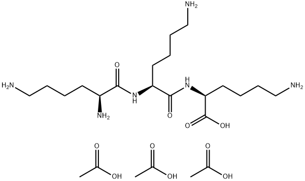 L-Lysine, L-lysyl-L-lysyl-, acetate (1:3) Structure