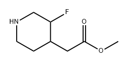 4-Piperidineacetic acid, 3-fluoro-, methyl ester Structure