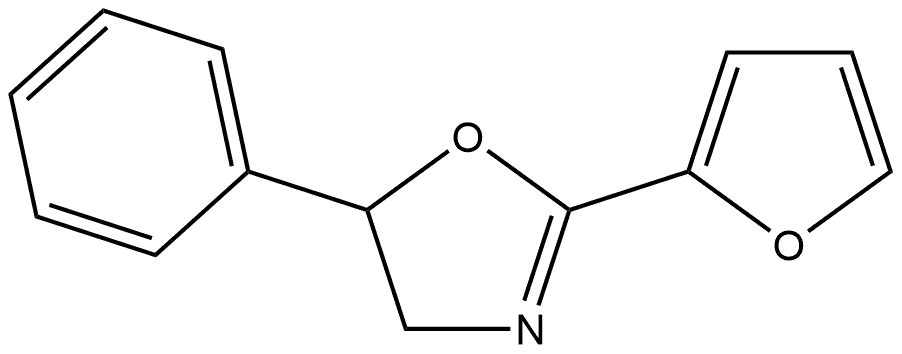 2-(furan-2-yl)-5-phenyl-4,5-dihydrooxazole Structure