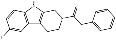 Ethanone, 1-(6-fluoro-1,3,4,9-tetrahydro-2H-pyrido[3,4-b]indol-2-yl)-2-phenyl- Structure