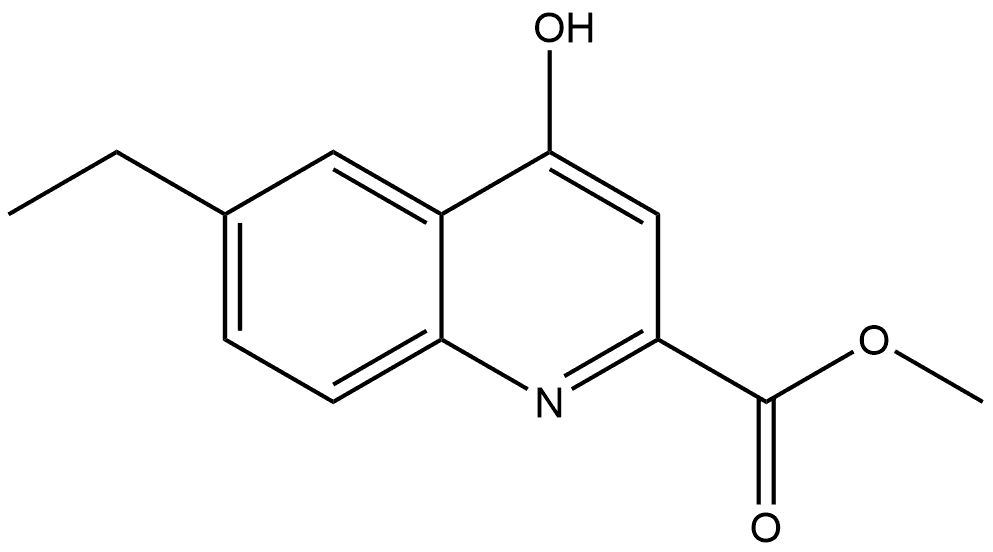 Methyl 6-ethyl-4-hydroxy-2-quinolinecarboxylate Structure