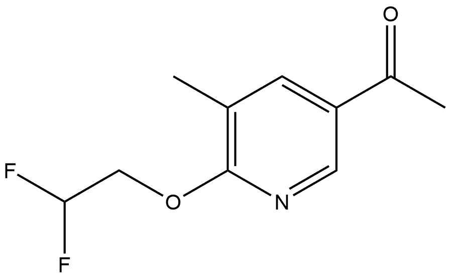 1-[6-(2,2-Difluoroethoxy)-5-methyl-3-pyridinyl]ethanone Structure