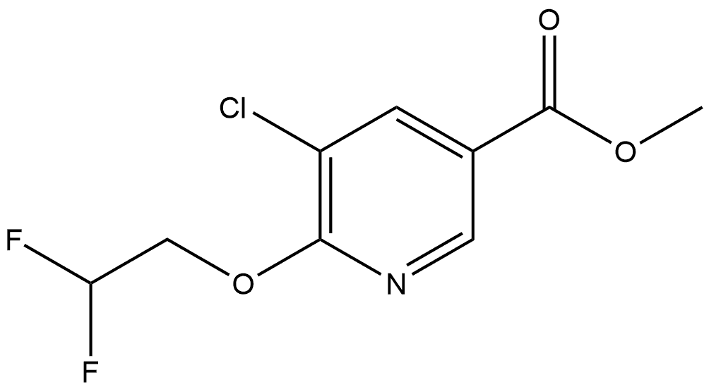 Methyl 5-chloro-6-(2,2-difluoroethoxy)-3-pyridinecarboxylate Structure