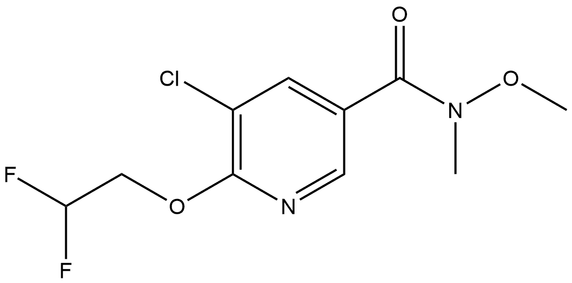 5-Chloro-6-(2,2-difluoroethoxy)-N-methoxy-N-methyl-3-pyridinecarboxamide Structure