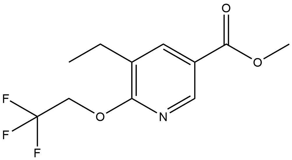 Methyl 5-ethyl-6-(2,2,2-trifluoroethoxy)-3-pyridinecarboxylate Structure