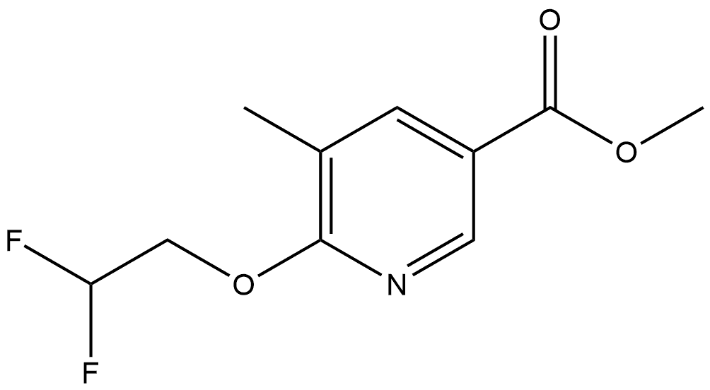 Methyl 6-(2,2-difluoroethoxy)-5-methyl-3-pyridinecarboxylate Structure