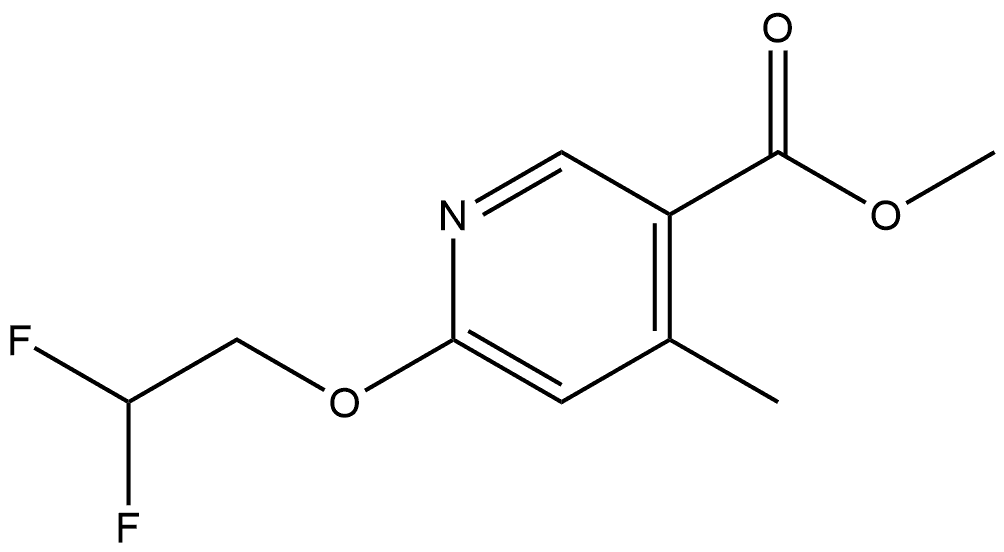 Methyl 6-(2,2-difluoroethoxy)-4-methyl-3-pyridinecarboxylate Structure