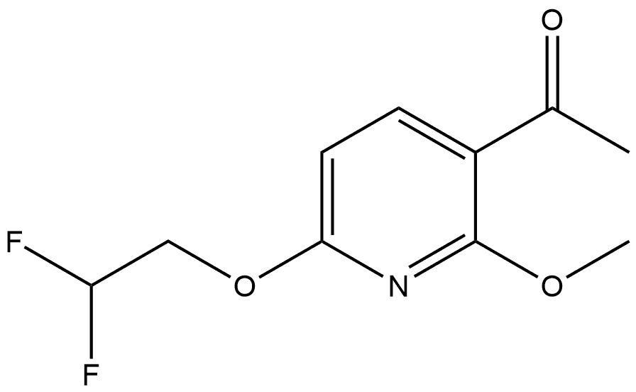 1-[6-(2,2-Difluoroethoxy)-2-methoxy-3-pyridinyl]ethanone Structure