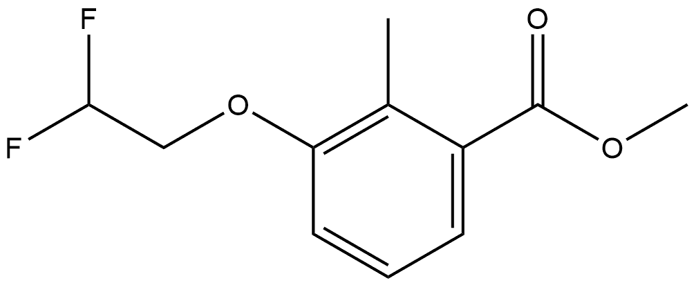 Benzoic acid, 3-(2,2-difluoroethoxy)-2-methyl-, methyl ester Structure