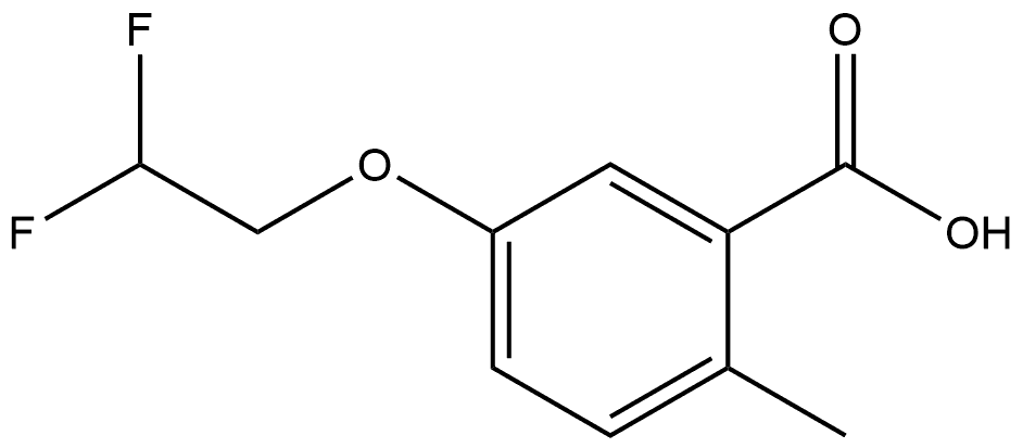 5-(2,2-Difluoroethoxy)-2-methylbenzoic acid Structure