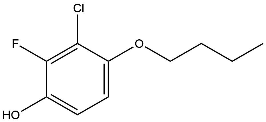 4-Butoxy-3-chloro-2-fluorophenol Structure