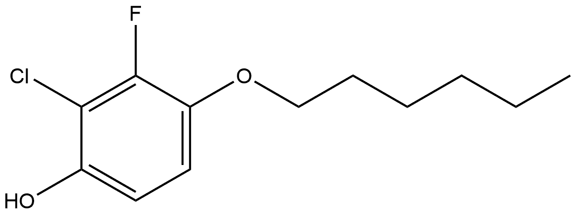 2-Chloro-3-fluoro-4-(hexyloxy)phenol Structure