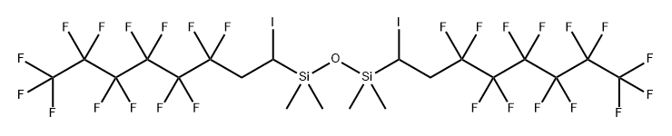 Disiloxane, 1,1,3,3-tetramethyl-1,3-bis(3,3,4,4,5,5,6,6,7,7,8,8,8-tridecafluoro-1-iodooctyl)- 구조식 이미지