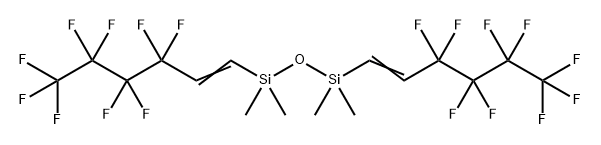 Disiloxane, 1,1,3,3-tetramethyl-1,3-bis(3,3,4,4,5,5,6,6,6-nonafluoro-1-hexen-1-yl)- Structure