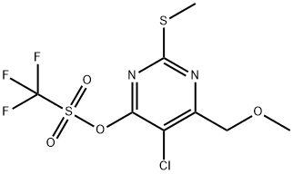 5-Chloro-6-(methoxymethyl)-2-(methylthio)-4-pyrimidinyl 1,1,1-trifluoromethanesulfonate 구조식 이미지