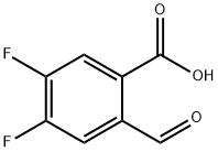 Benzoic acid, 4,5-difluoro-2-formyl- Structure