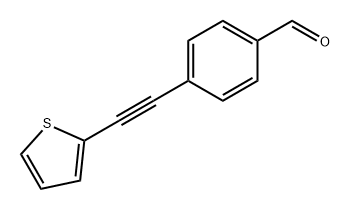 Benzaldehyde, 4-[2-(2-thienyl)ethynyl]- 구조식 이미지