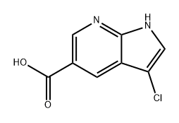 1H-Pyrrolo[2,3-b]pyridine-5-carboxylic acid, 3-chloro- Structure