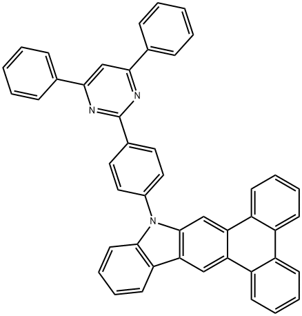 10H-Phenanthro[9,10-b]carbazole, 10-[4-(4,6-diphenyl-2-pyrimidinyl)phenyl]- Structure