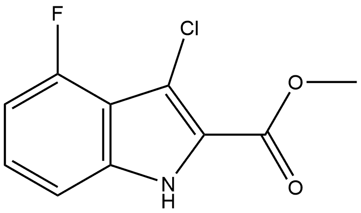 3-chloro-4-fluoro-1H-indole-2-carboxylic acid methyl ester Structure