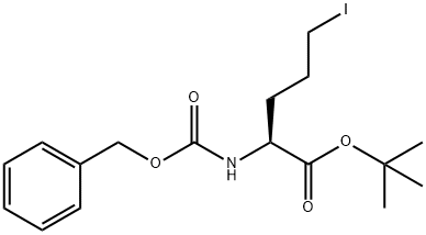 L-Norvaline, 5-iodo-N-[(phenylmethoxy)carbonyl]-, 1,1-dimethylethyl ester Structure