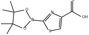 4-Thiazolecarboxylic acid, 2-(4,4,5,5-tetramethyl-1,3,2-dioxaborolan-2-yl)- Structure