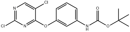 Carbamic acid, N-[3-[(2,5-dichloro-4-pyrimidinyl)oxy]phenyl]-, 1,1-dimethylethyl ester Structure