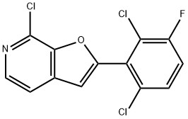 7-chloro-2-(2,6-dichloro-3-fluorophenyl)furo[2,3-c]pyridine Structure