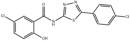 Benzamide, 5-chloro-N-[5-(4-chlorophenyl)-1,3,4-thiadiazol-2-yl]-2-hydroxy- Structure