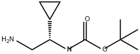 Carbamic acid, N-[(1S)-2-amino-1-cyclopropylethyl]-, 1,1-dimethylethyl ester Structure