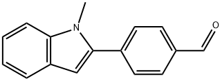 Benzaldehyde, 4-(1-methyl-1H-indol-2-yl)- Structure