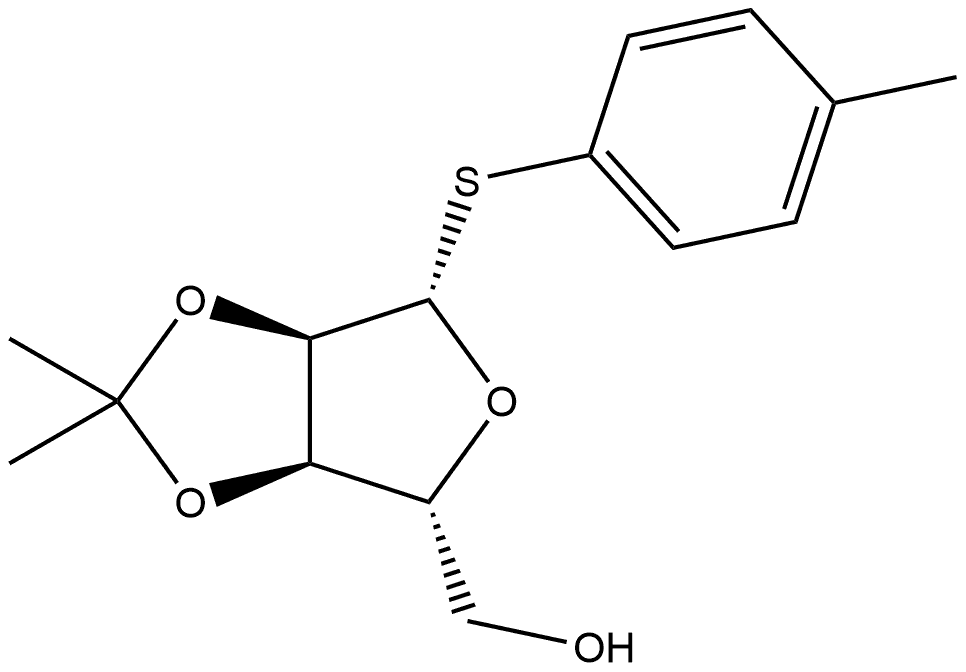 β-D-Ribofuranoside, 4-methylphenyl 2,3-O-(1-methylethylidene)-1-thio- Structure